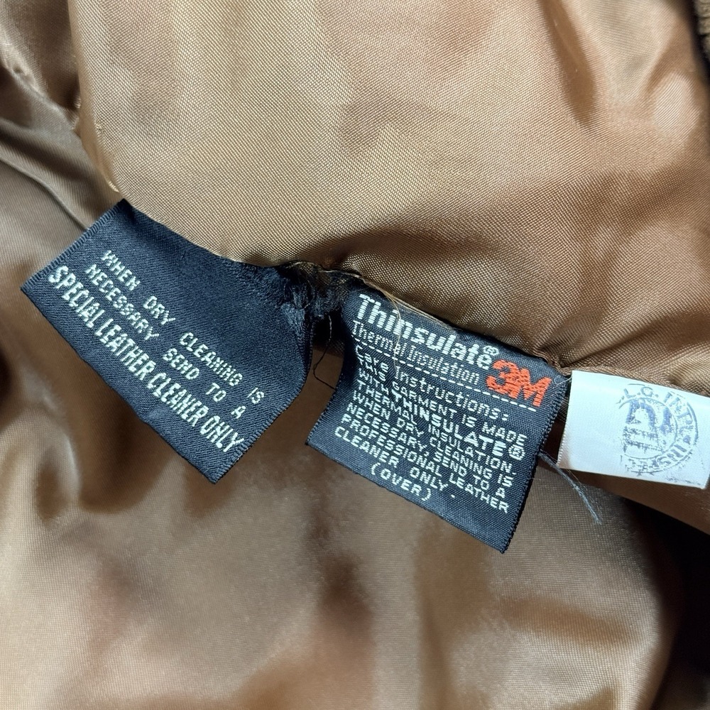Wilsons‎ Adventure Bound Originals Brown Soft Leather Bomber Jacket Men's XL - Picture 4 of 16